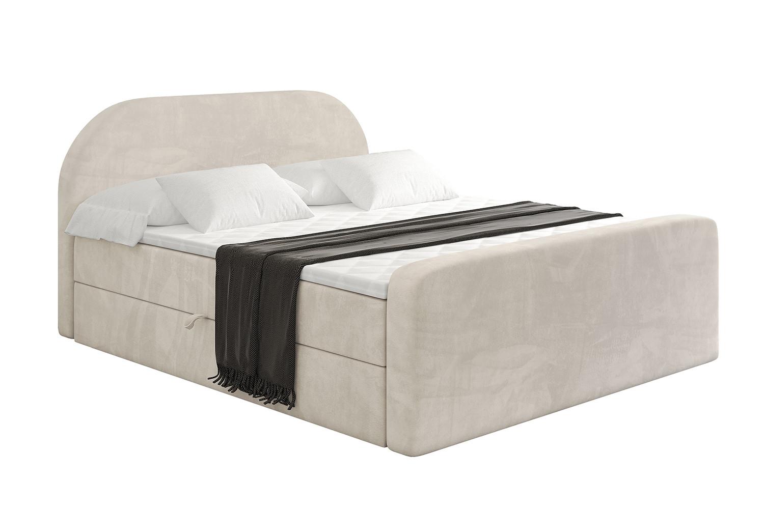 BOXBETT mit Matratze H4 und Lattenrost - NOX-Z - 140x200 - Beige Casablanca - Beige, Holzwerkstoff (140/200cm) - ALTDECOR