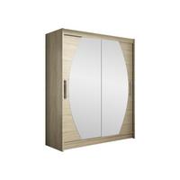 SCHWEBETÜRENSCHRANK Westa VIII - Silberfarben/Sonoma Eiche, Holzwerkstoff/Metall (150/200/58cm) - MIRJAN24