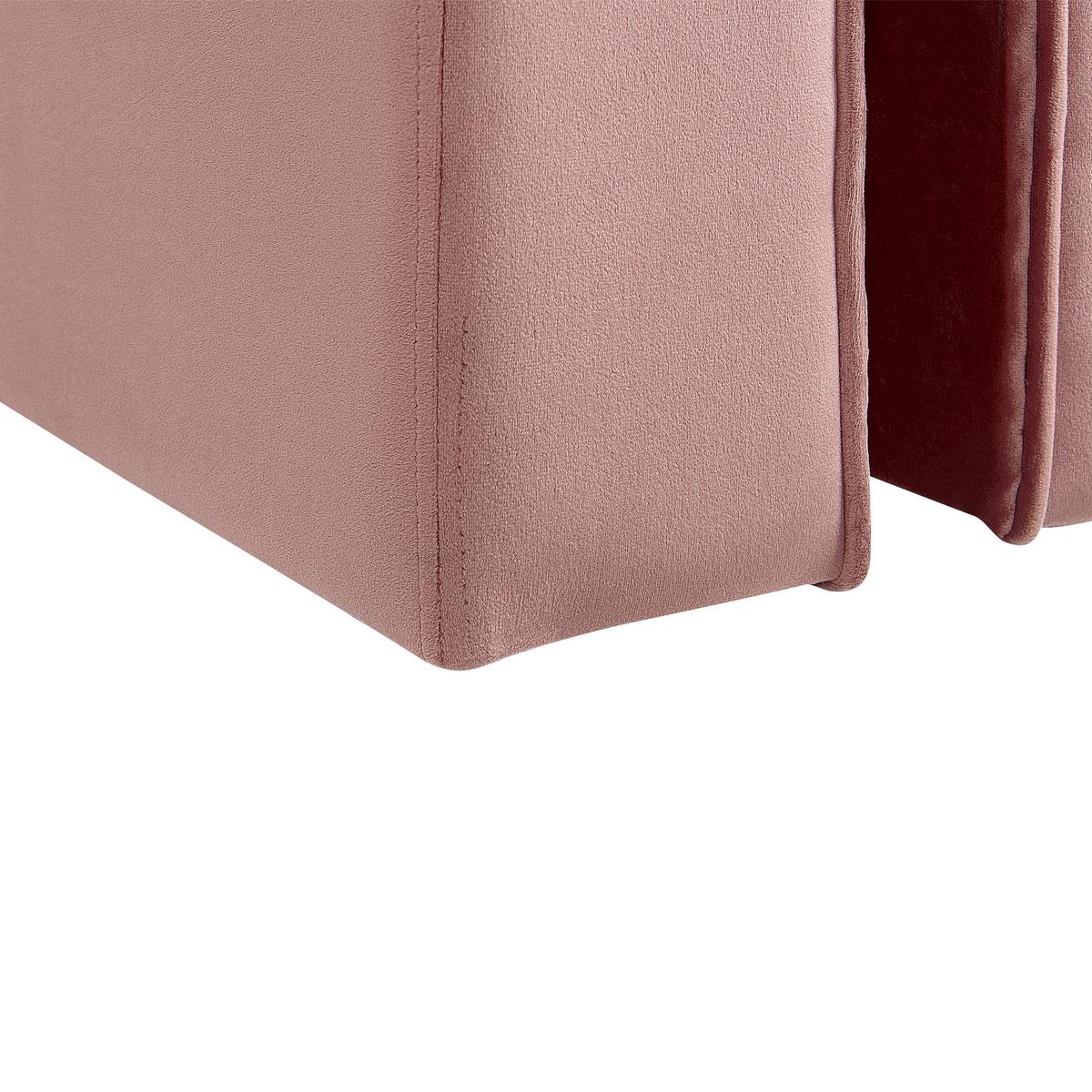 POUF Modoc 42/35/42 cm - Pink, Textil (35/42/42cm) - Beliani