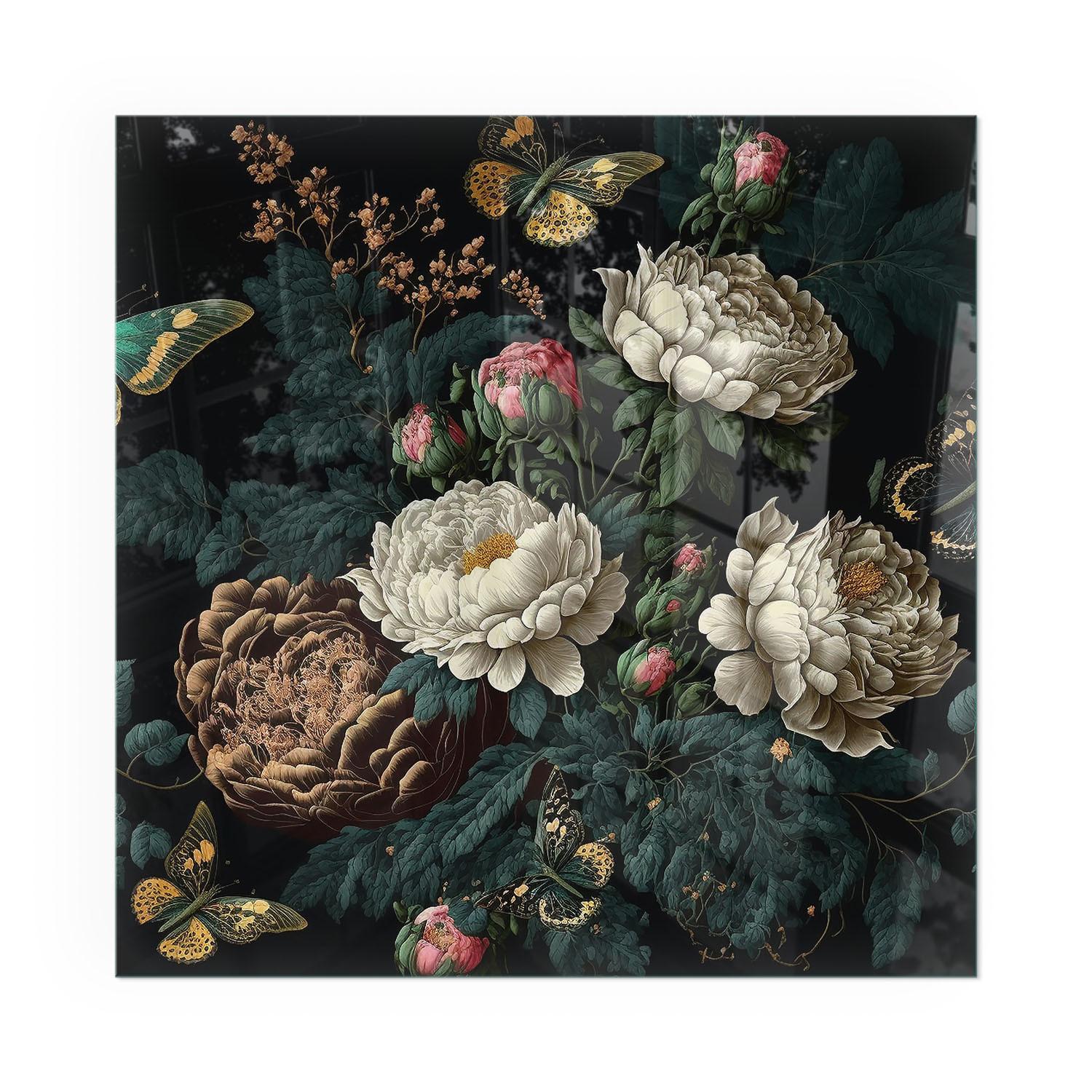 GLASPLATTE für Kamin 50x50 cm - Grün, Glas (50/50/0.4cm) - TULUP