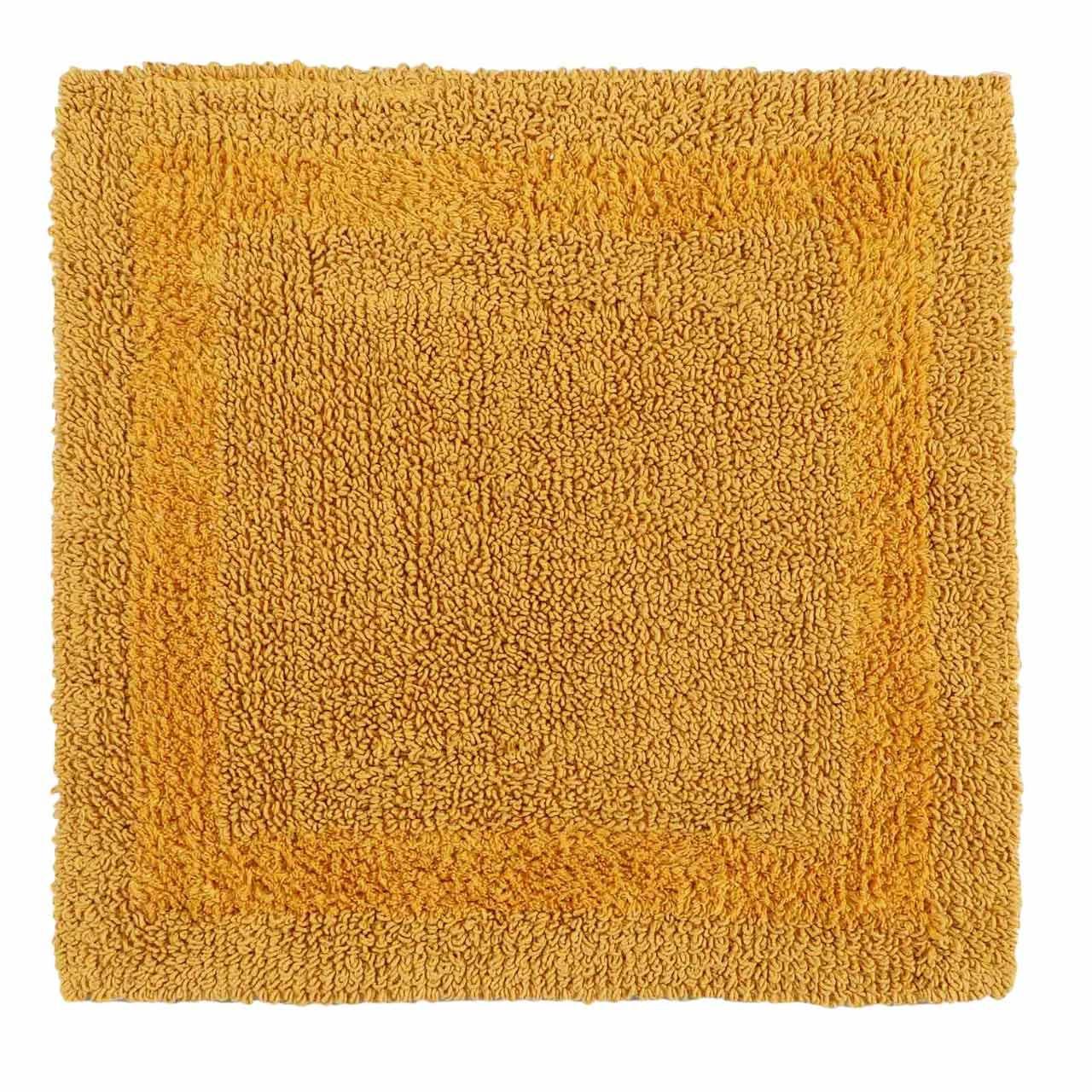 DUSCHVORLEGER 50/50 cm, 100% Baumwolle, wendbar - Gelb, Textil (50/50cm) - Homescapes