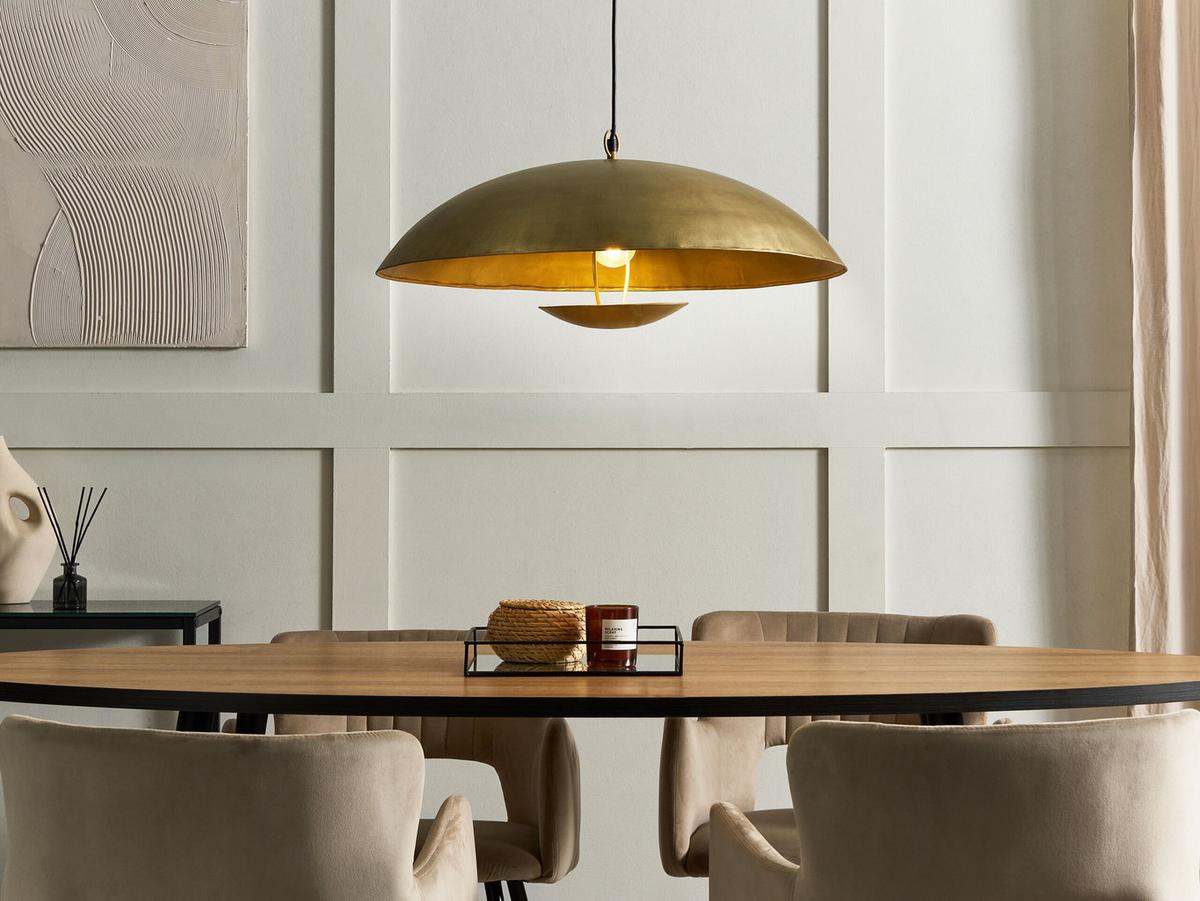 HÄNGELEUCHTE Agrani 60/60/150 cm - Messingfarben, Metall (60/60/150cm) - Beliani