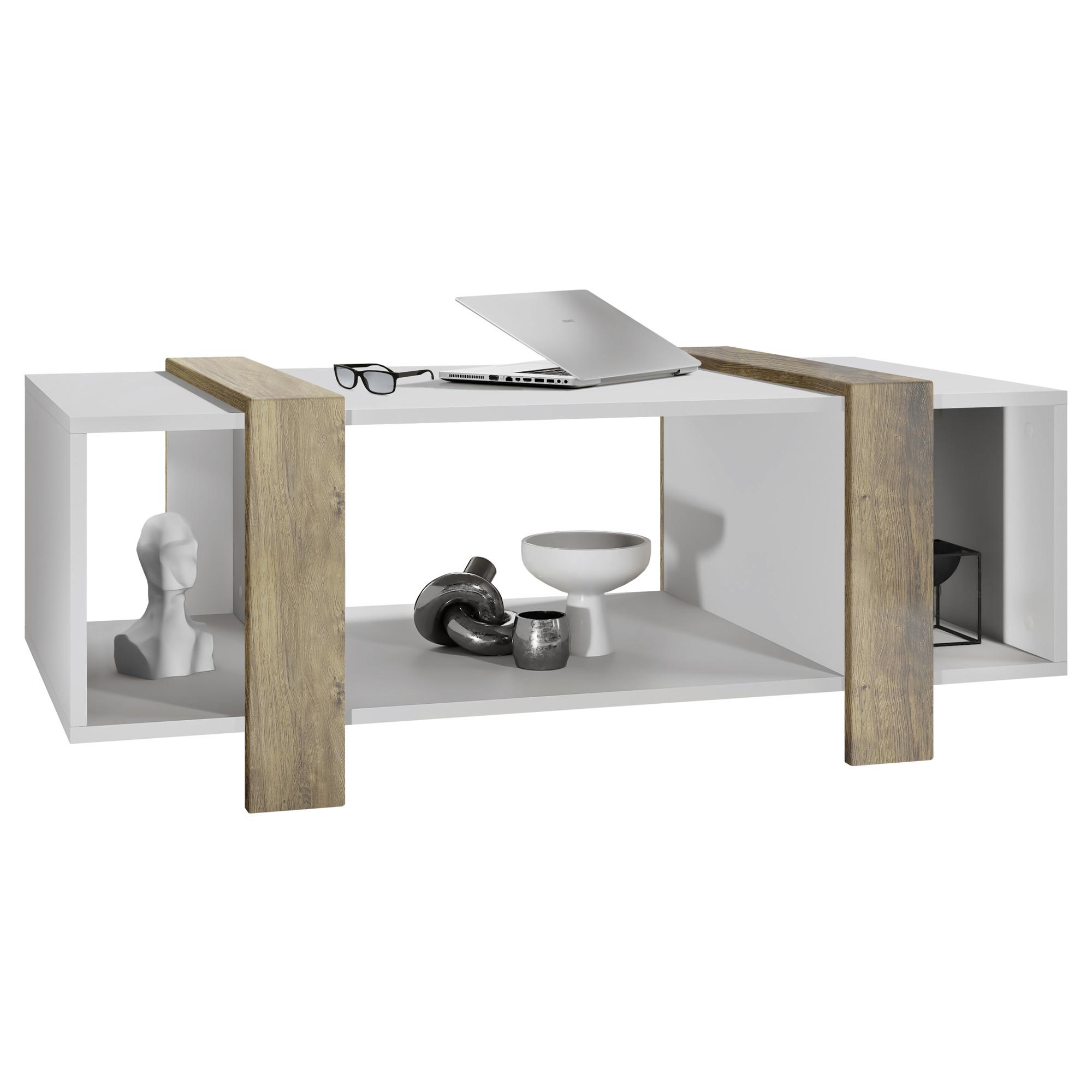 COUCHTISCH Ida Blenden in Eiche Ribbeck - Alteiche, Holzwerkstoff (56.5/110.5/42cm) - Vladon