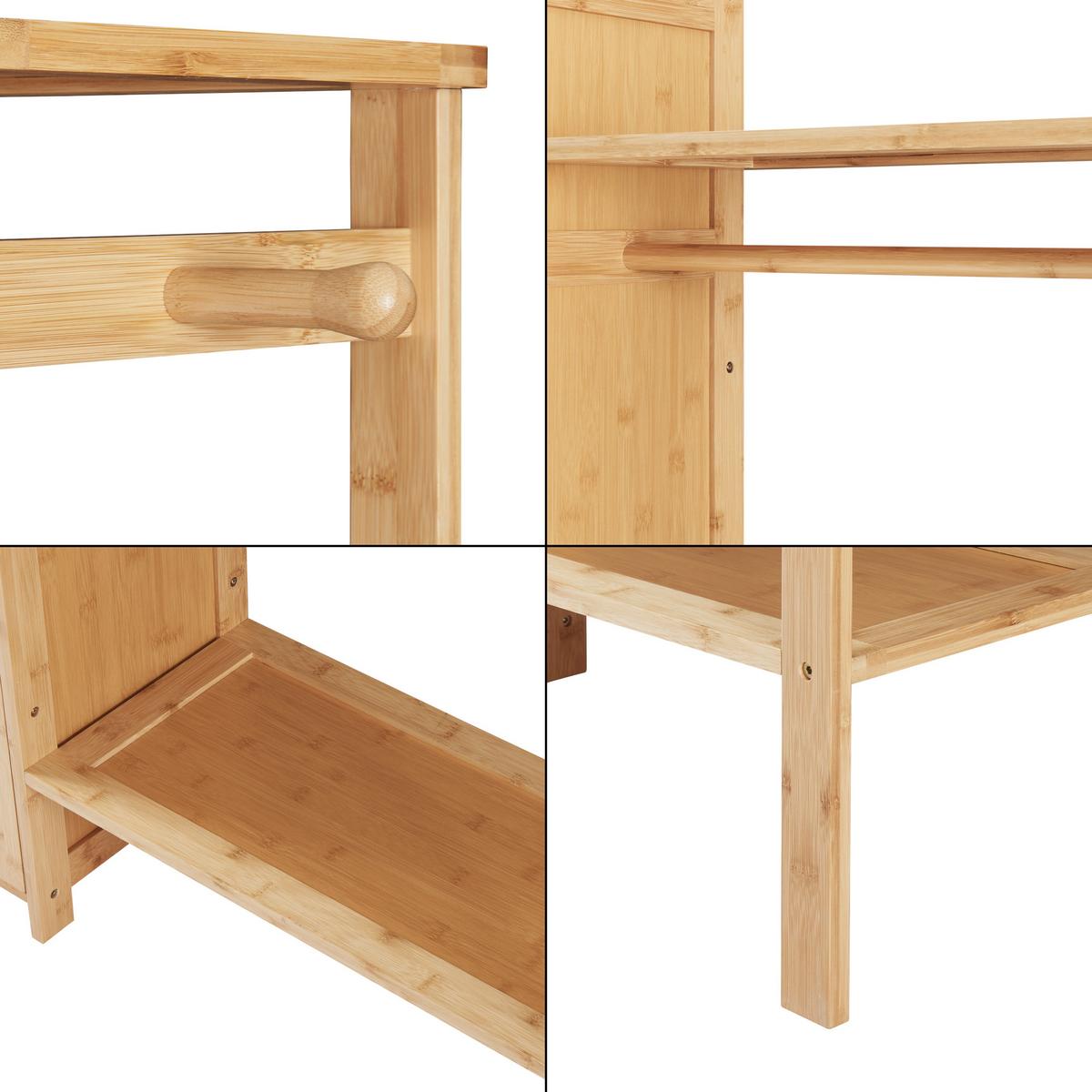 GARDEROBENSTÄNDER Oldsum - Naturfarben, Holz (99/164/29cm) - [en.casa]