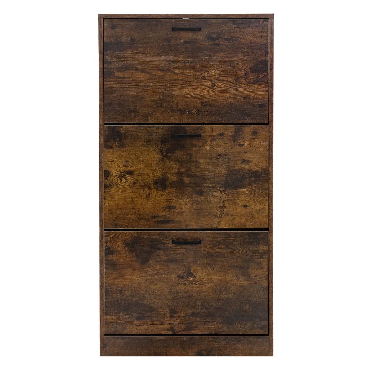 SCHUHSCHRANK - Dunkelbraun, Holzwerkstoff (24/120.5/60cm) - ML-DESIGN
