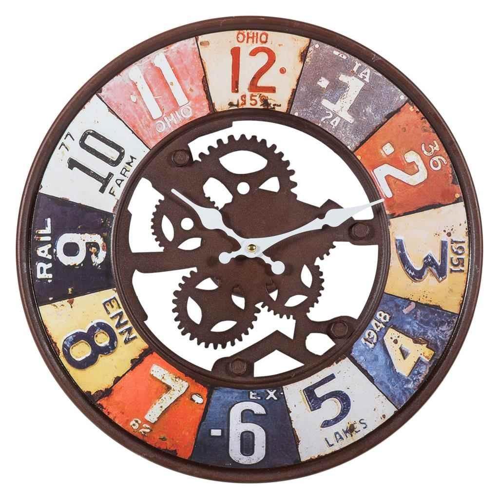 WANDUHR 39cm - Multicolor, Holzwerkstoff (39/2/39cm) - Wanderlust
