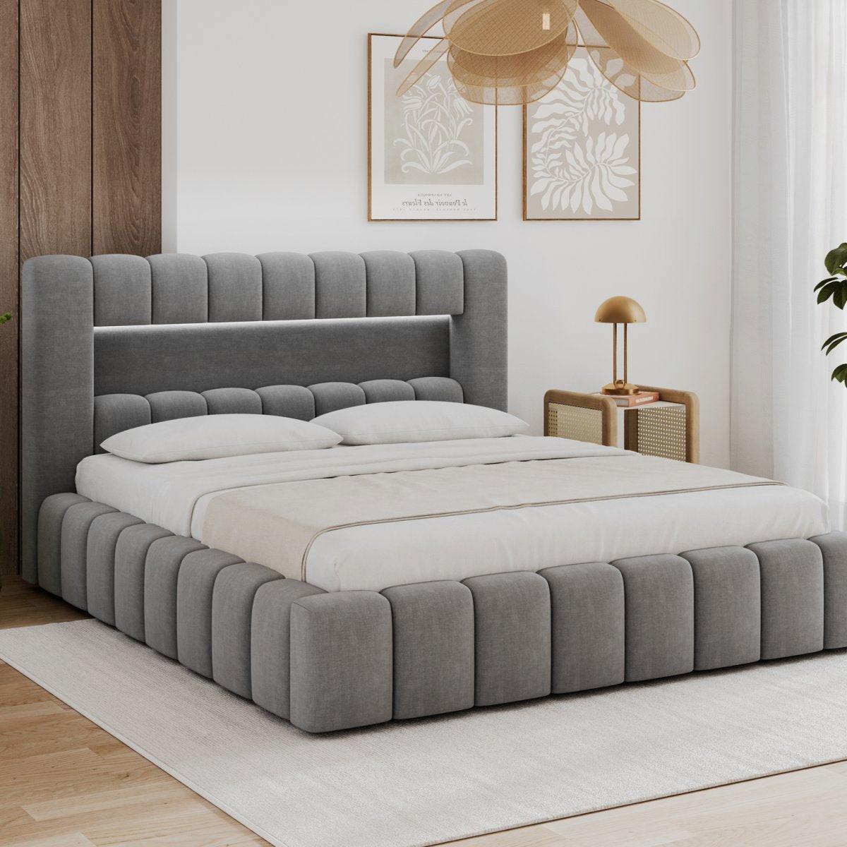 BOXBETT 180/200 Auria Grau - Grau, Holz (180/200cm) - Petits-meubles