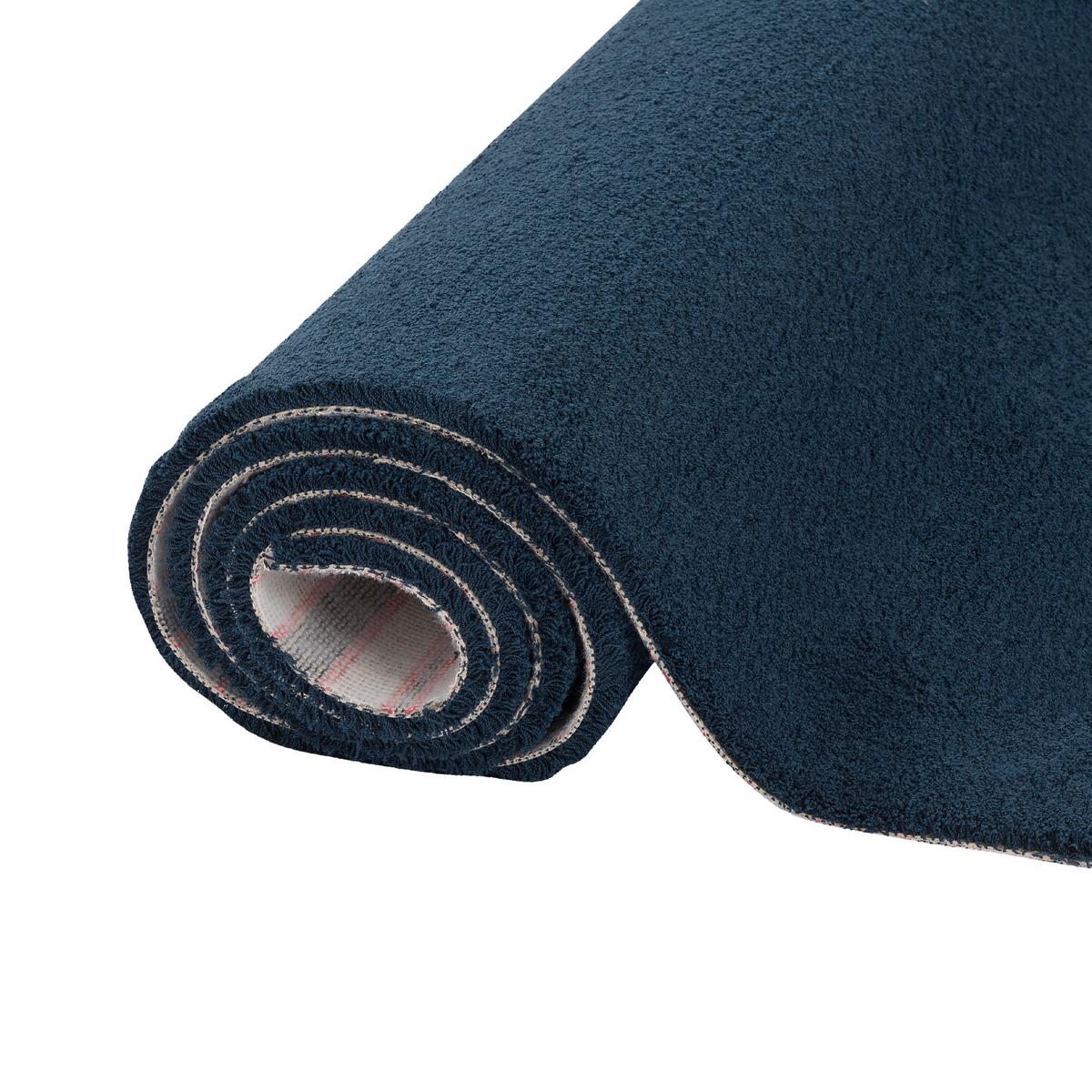 LUXUS HOCHFLOR SHAGGY TEPPICH VELVET - Dunkelblau, Textil (80/240cm) - Snapstyle