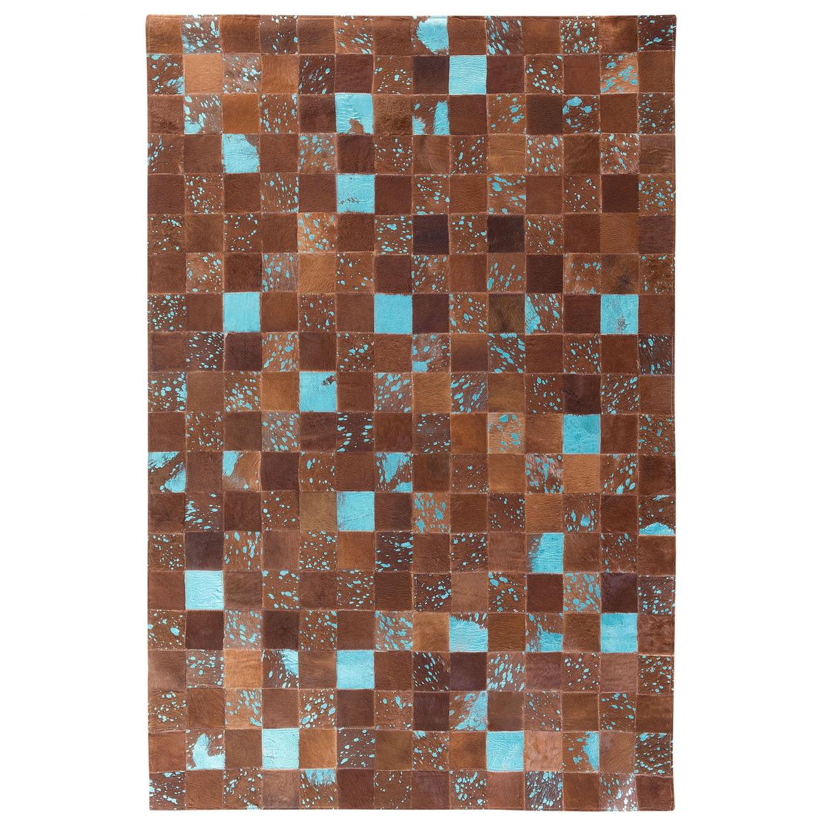 KURZFLOR-TEPPICH Aliaga 230/160 cm - Braun, Fell (160/230cm) - Beliani