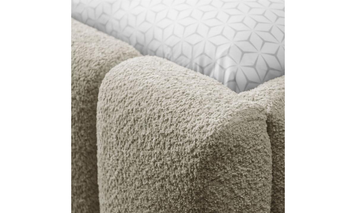 POLSTERBETT ELENA 180x200 cm Beige (Anthology 2), 34 Holzlatten, Kopfteil 108 cm - Beige, Textil (180/200cm) - Lookway