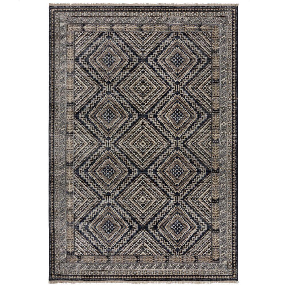 TEPPICH mit Fransen KELVIN, geometrisch, Blau, 160 x 234 cm - Blau, Textil (160/234cm) - KADIMA DESIGN