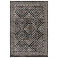 TEPPICH mit Fransen KELVIN, geometrisch, Blau, 80 x 154 cm - Blau, Textil (80/154cm) - KADIMA DESIGN