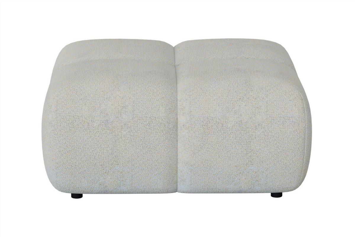 POLSTERHOCKER Vega - Weiß, Holzwerkstoff/Textil (90/45/90cm) - Fun Möbel
