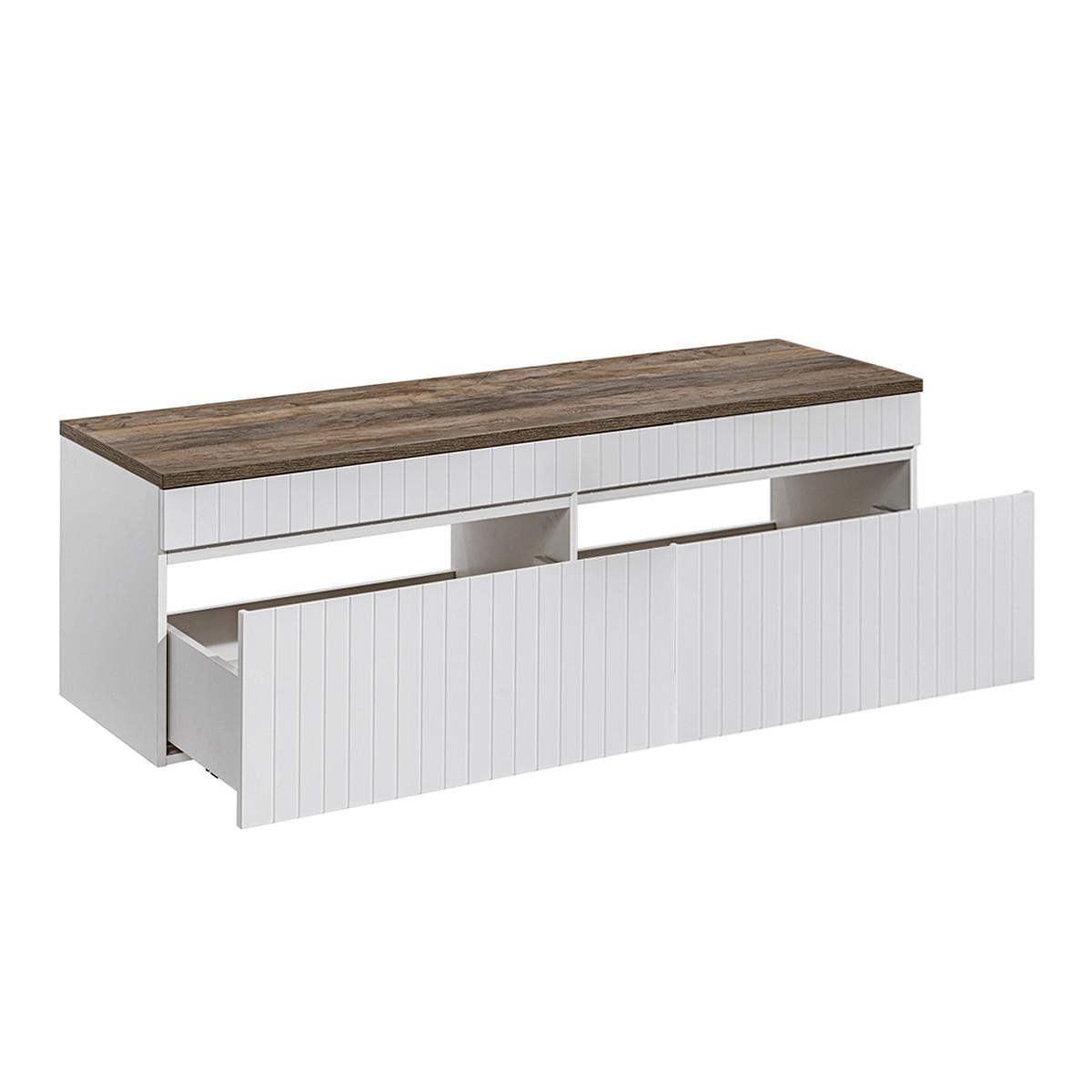 WASCHTISCHUNTERSCHRANK 160cm Zelie Weiß - Weiß, Holzwerkstoff (160/48/46cm) - Petits-meubles