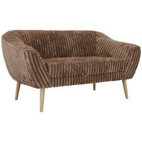 2-SITZER-SOFA PIRS - Braun Cord - Holzbeine - Buchefarben/Braun, Holzwerkstoff/Textil (140/75/74cm) - MKS