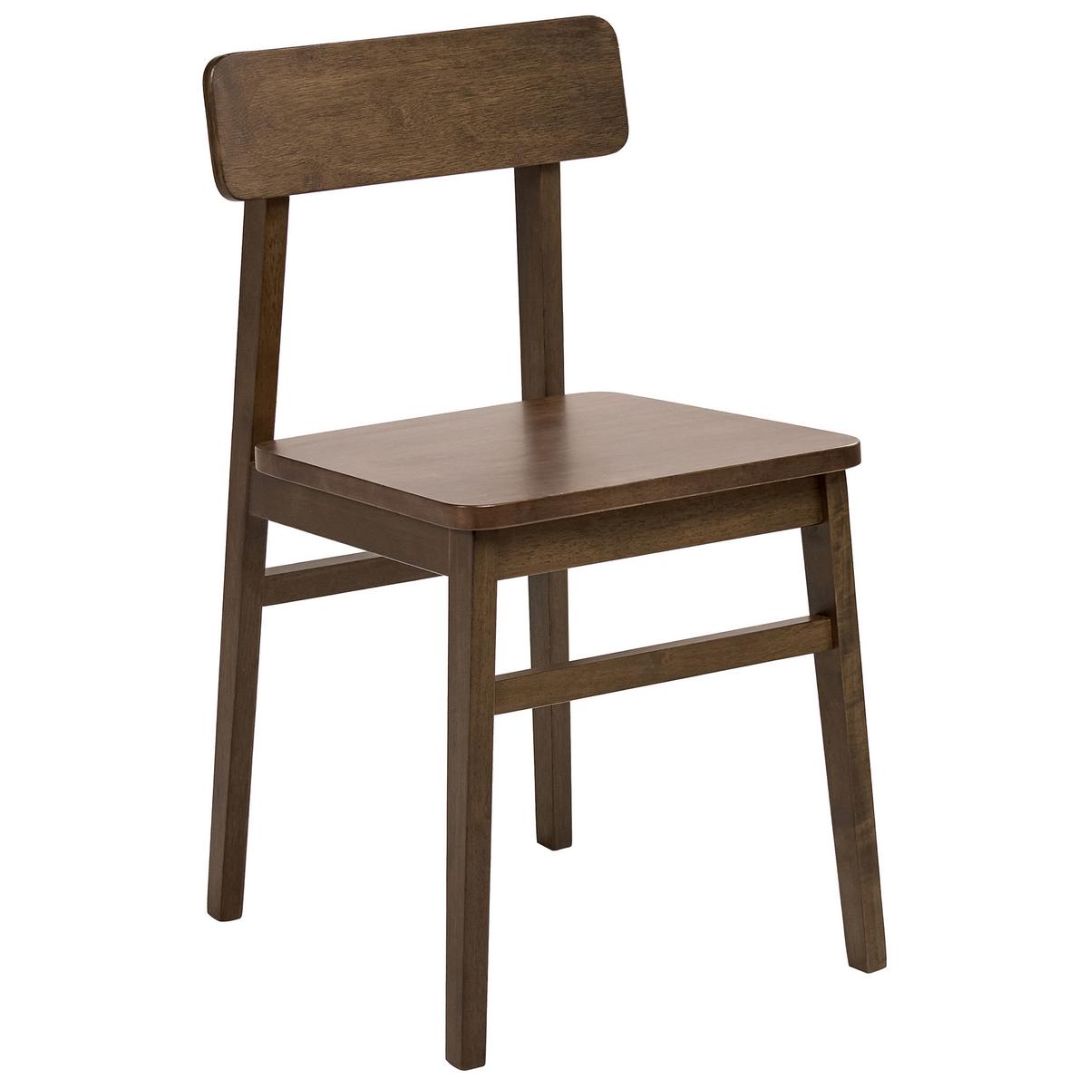 ESSZIMMERSTUHL 2er-Set Holz Dunkelbraun Gorre - Dunkelbraun, Holz (42/75/45cm) - Beliani