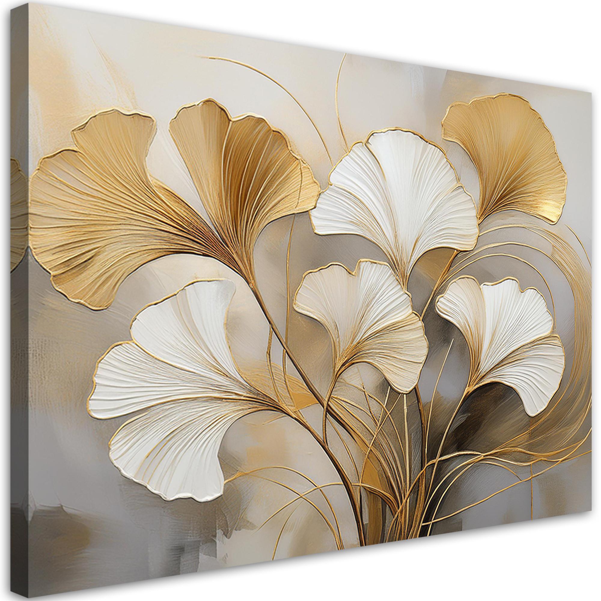 WANDBILD blattwerk botanica beige - Beige, Textil (60/40cm) - Feeby