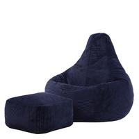 SITZSACK Dalton mit Hocker - Dunkelblau, Textil (82/76/82cm) - icon