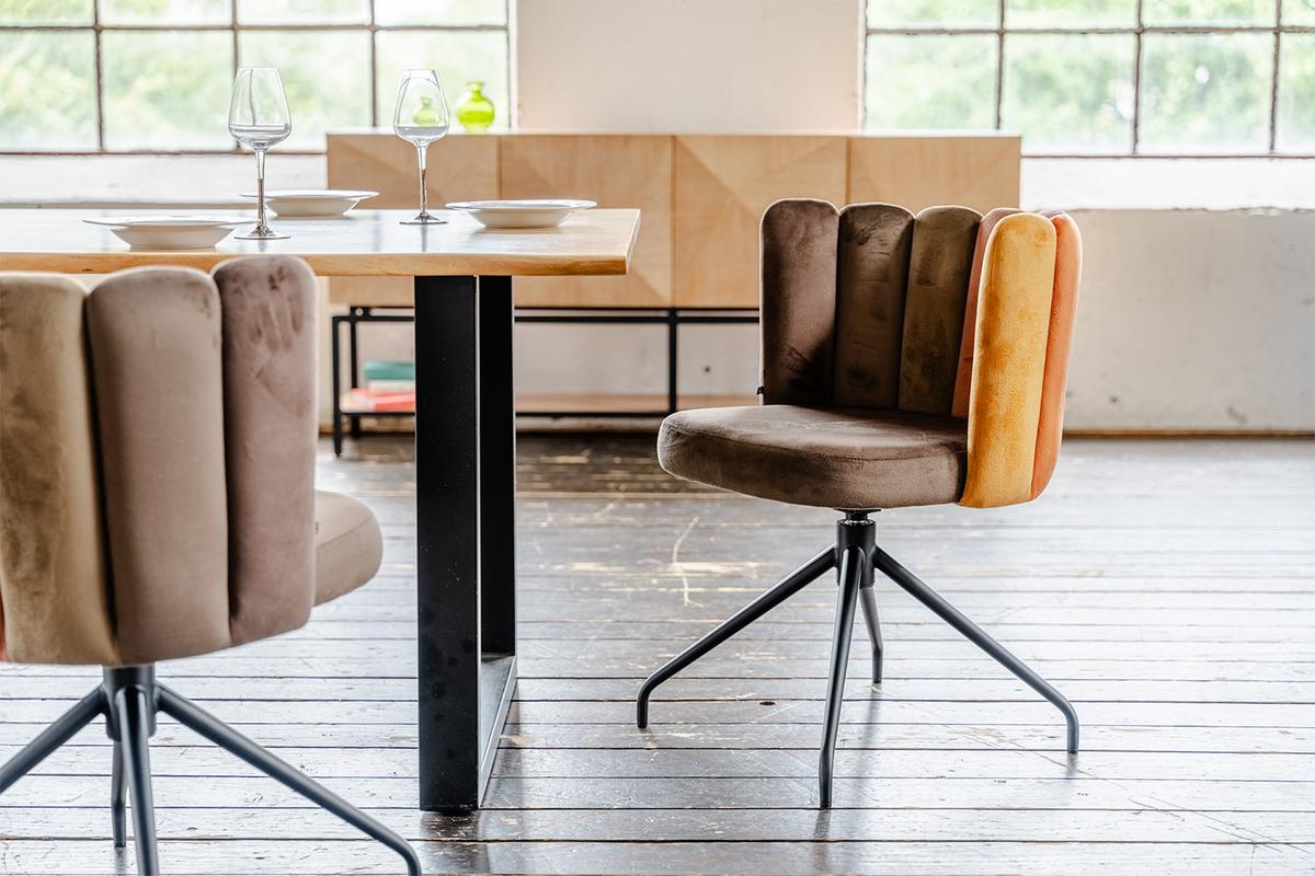 ESSZIMMERSTUHL JADA Braun Velvet Drehbar (360°) (1er-Set) - Braun, Kunststoff/Textil (58/79/55cm) - KAWOLA