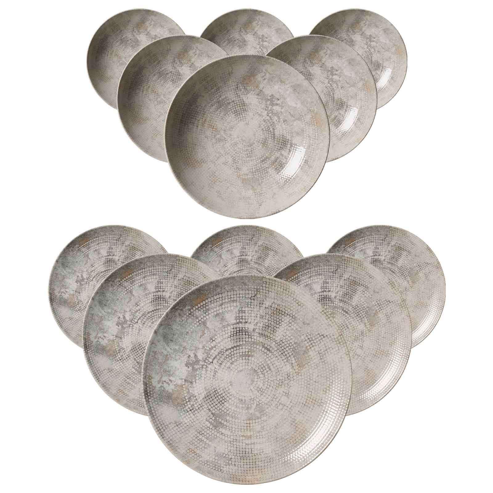 TAFELSERVICE Cecina Perle 12-tlg. - Perlmutt, Keramik (2/2/2cm) - Ritzenhoff Breker