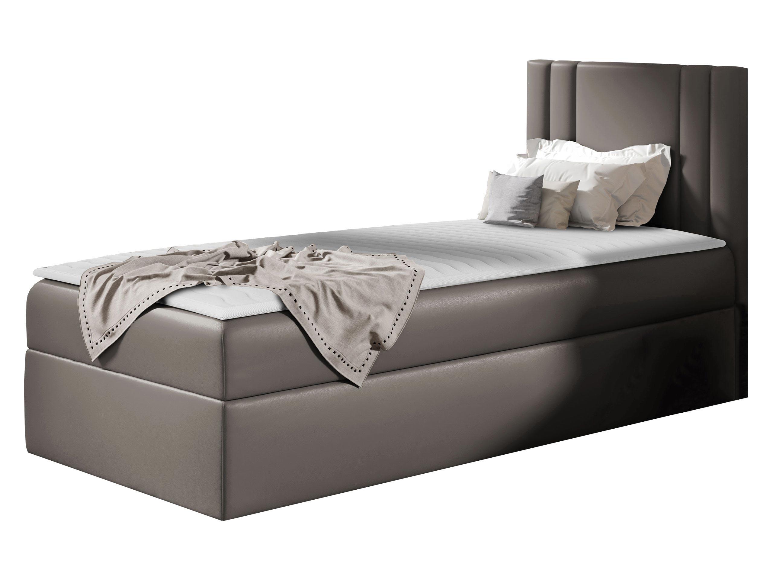 BOXBETT Carmen Mini, Seite zum Öffnen des Bettkastens: Rechts - H3 - Graphitfarben, Holz (90/200cm) - MIRJAN24