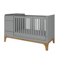 GITTERBETT 70/120 Grau und Holz - Grau, Holzwerkstoff (70/120cm) - Petits-meubles