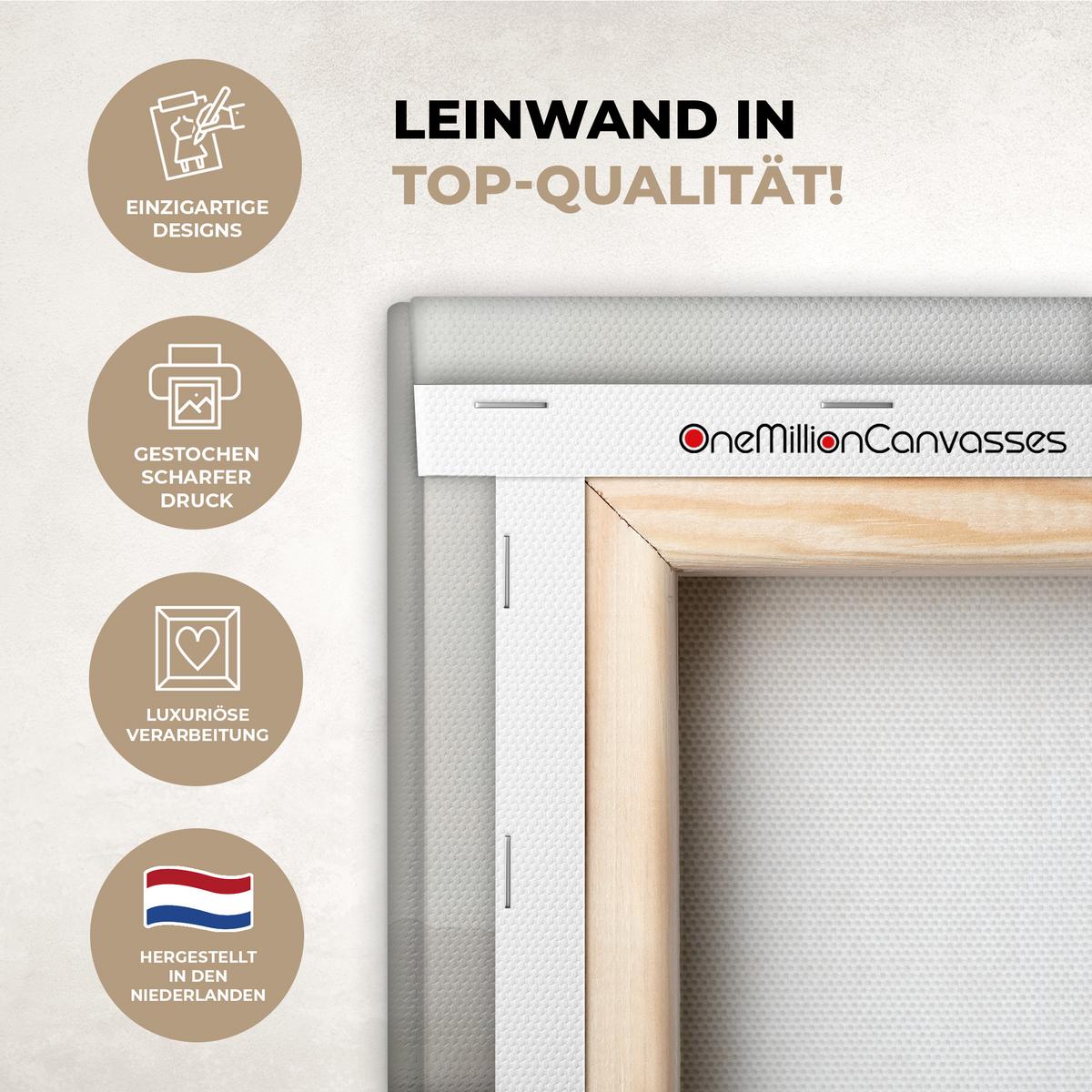 LEINWANDBILD Hügel - Abstrakt - Kreuz - Christentum Wanddeko 90x60 cm - Beige, Textil (90/60cm) - MuchoWow