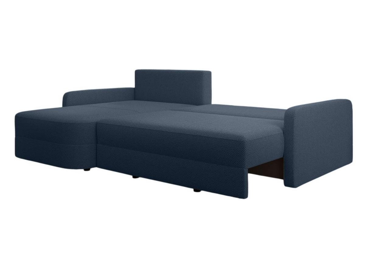 ECKSOFA Arvento Dunkelblau - Schwarz/Dunkelblau, Holz/Kunststoff (250/170cm) - Graingold