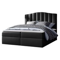BOXBETT Lindos - H3 - Schwarz Hochglanz, Holz (160/200cm) - MIRJAN24
