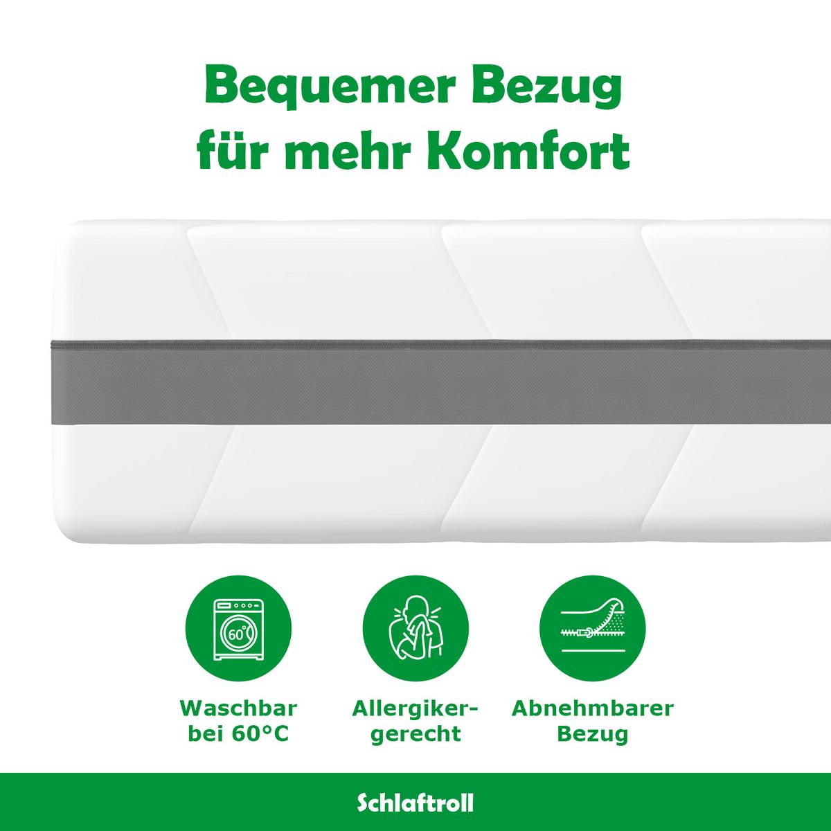 TASCHENFEDERKERNMATRATZE H3/H4 120x200 - Weiß, Textil (120/200cm) - Schlaftroll