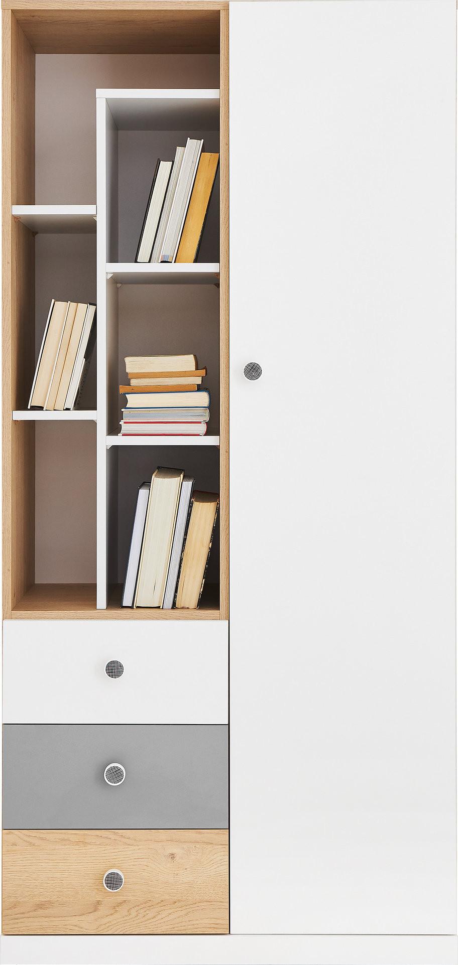 BÜCHERREGAL BRERA 80x40x170 cm, Regal Weiß - Weiß, Holzwerkstoff (80/170/40cm) - MASSENO