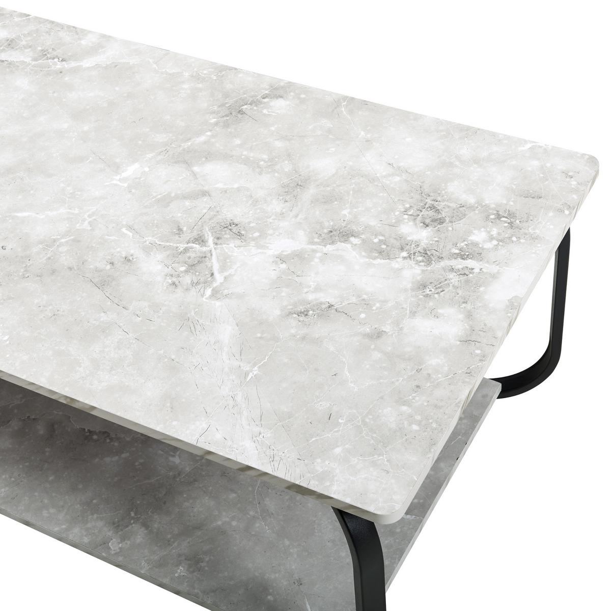 COUCHTISCH Kolta 120/60/43 cm - Weiß, Holzwerkstoff/Metall (60/120/43cm) - [en.casa]