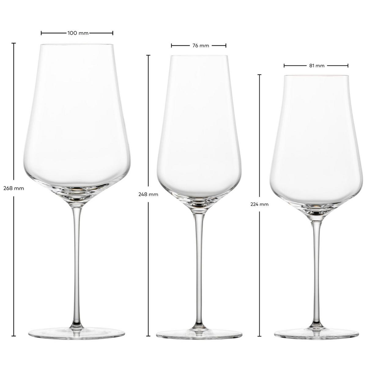 BORDEAUX WEISSWEIN CHAMPAGNER GLÄSER Duo transparent 6er Set - Transparent, Glas - Zwiesel Glas