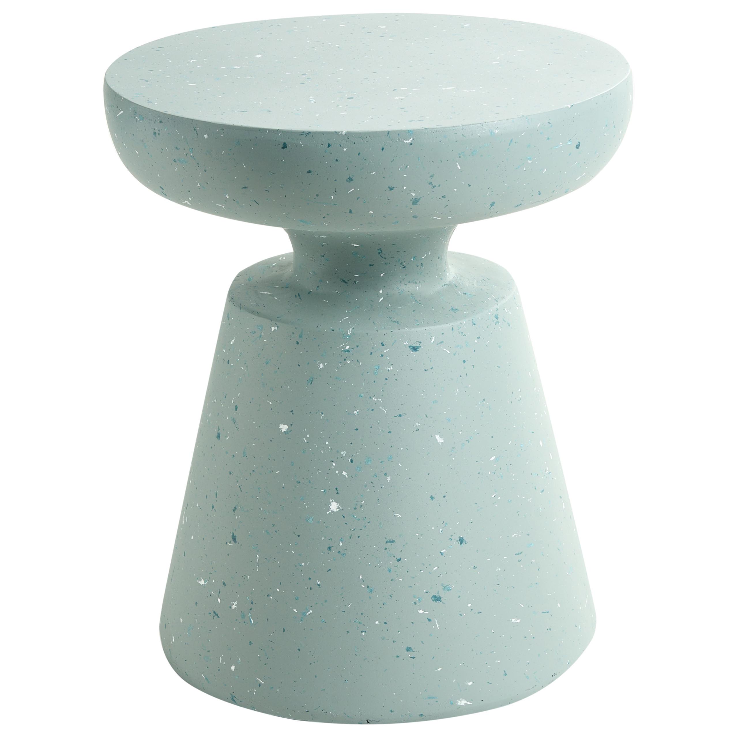 BEISTELLTISCH 45/45 cm Terrazzo Optik Terrazzo Grün Mincio - Grün, Keramik (45/45/52cm) - Beliani