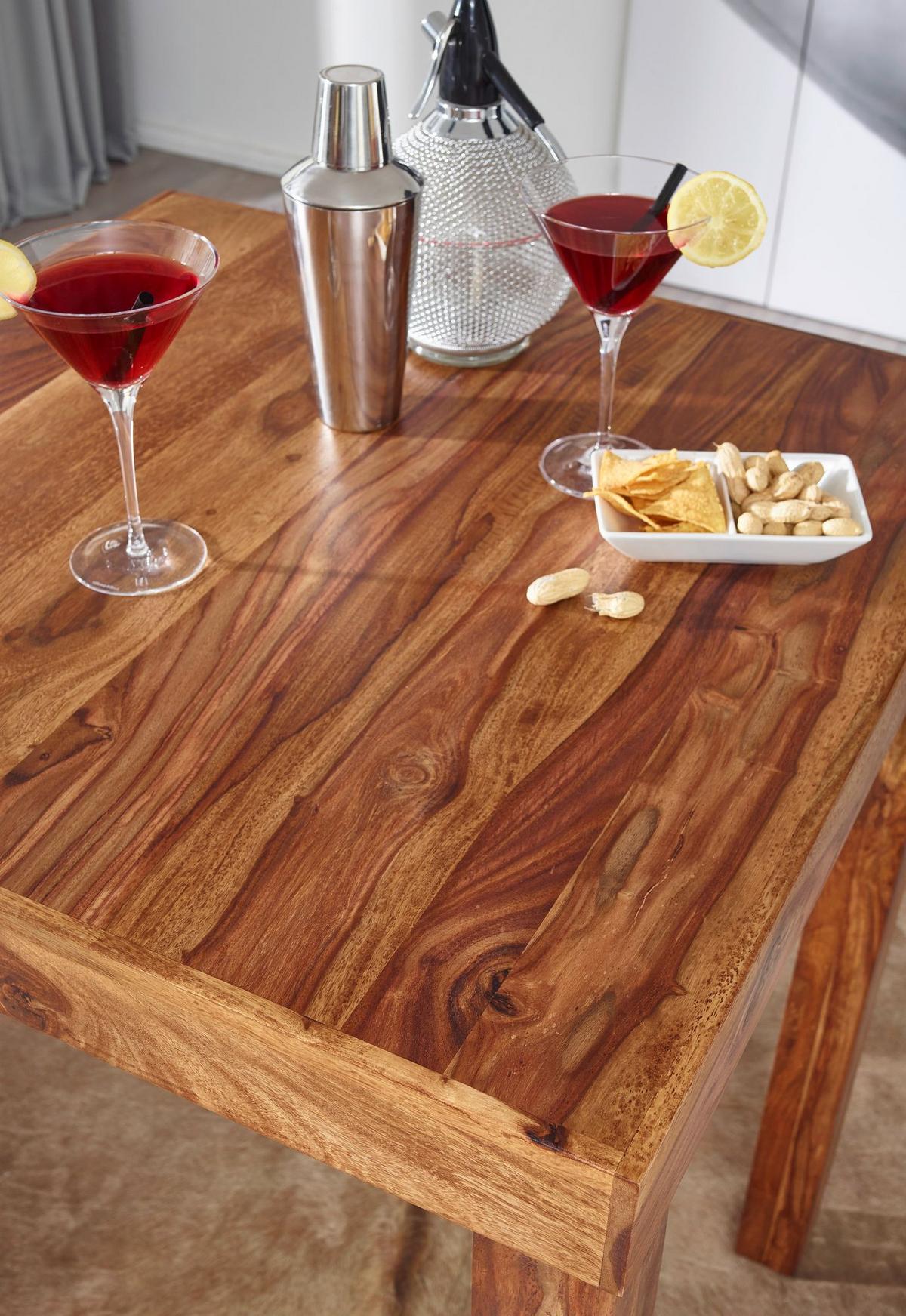 BARTISCH – Massivholz, 80x80x110 cm, dunkelbraun, Landhaus-Stil - Dunkelbraun/Braun, Holz (80/80/110cm) - KADIMA DESIGN