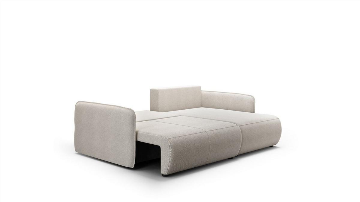 ECKSOFA Calgary - Hellgrau, Holzwerkstoff/Textil (207/148cm) - Fun Möbel