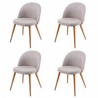 ESSZIMMERSTUHL Hellgrau 4er-Set - Hellgrau, Textil (48/77/46cm) - MCW
