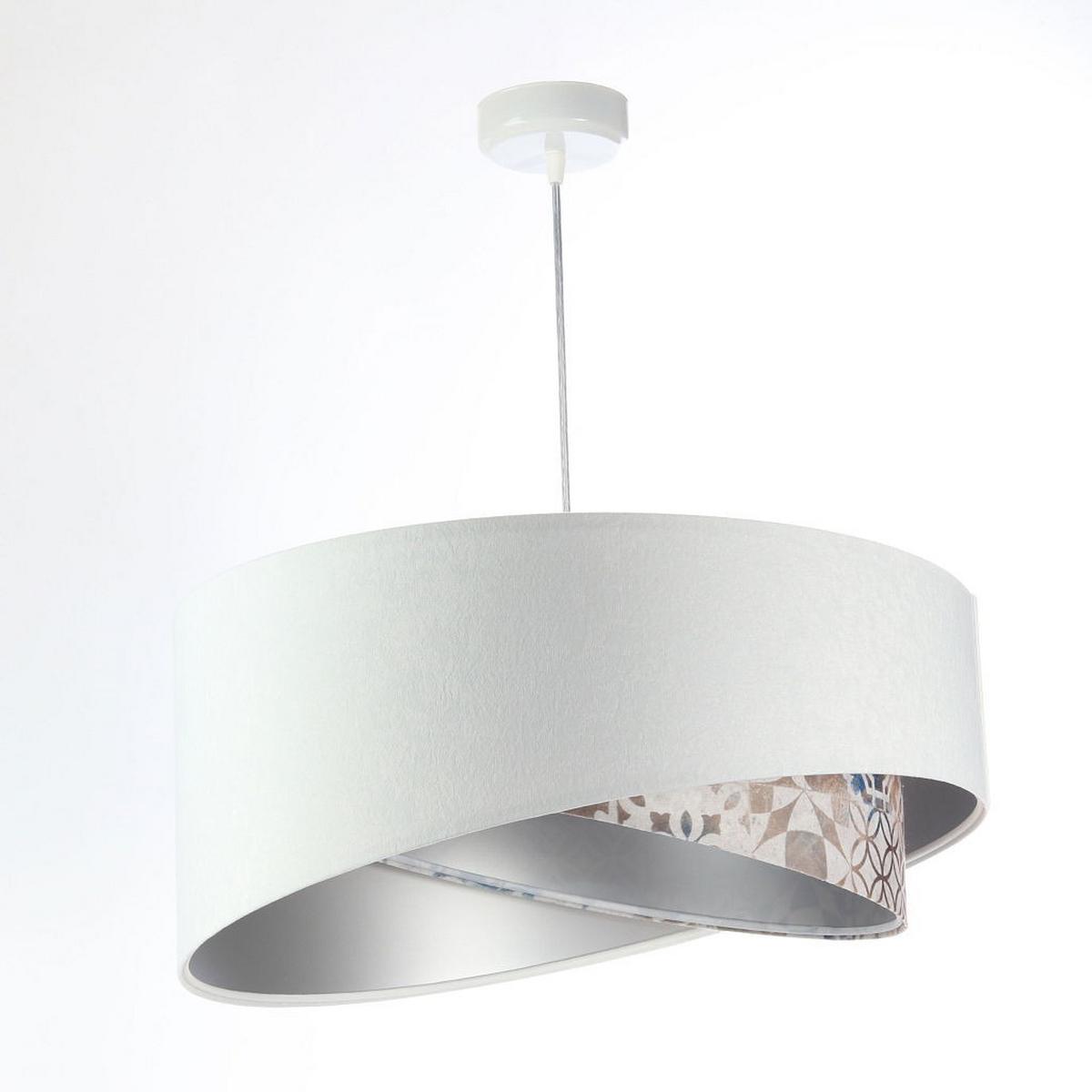 HÄNGELEUCHTE Weiß 50/23 cm - Beige, Kunststoff (50/1/23cm) - ONZENO