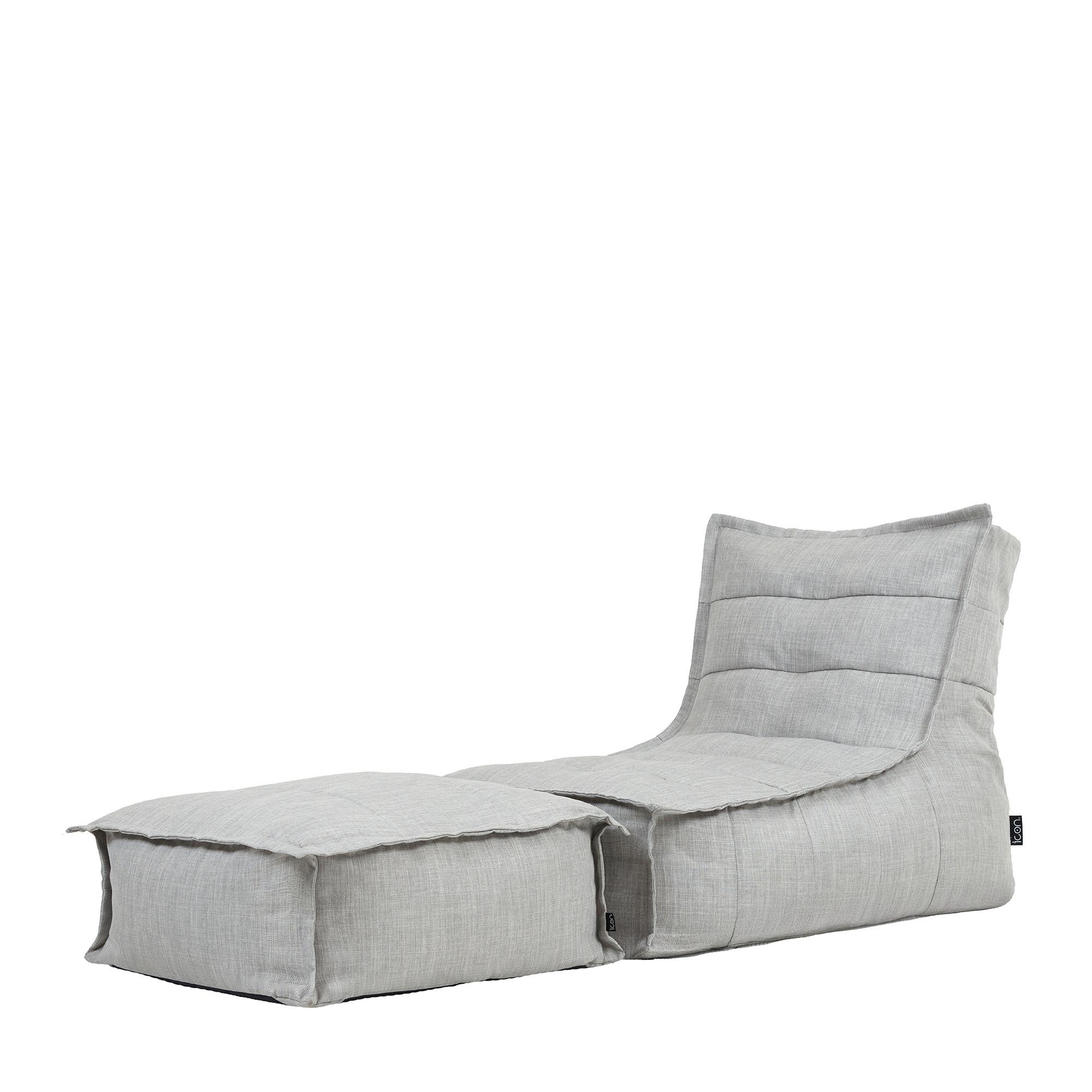 OUTDOORSITZSACK Skandi mit Hocker - Grau, Kunststoff/Textil (75/75/96cm) - icon