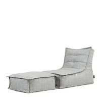 OUTDOORSITZSACK Skandi mit Hocker - Grau, Kunststoff/Textil (75/75/96cm) - icon