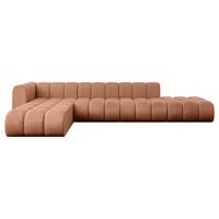 ECKSOFA modulares Sofa Zuvon-L2 - 387x177x70 cm Apricot - Koralle, Holzwerkstoff/Textil (387/177cm) - ALTDECOR