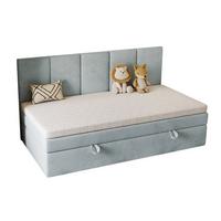 BOXSPRINGBETT ELZA MINI mit Topper 100x200 cm Jasmine 73 - Blau, Textil - Lookway