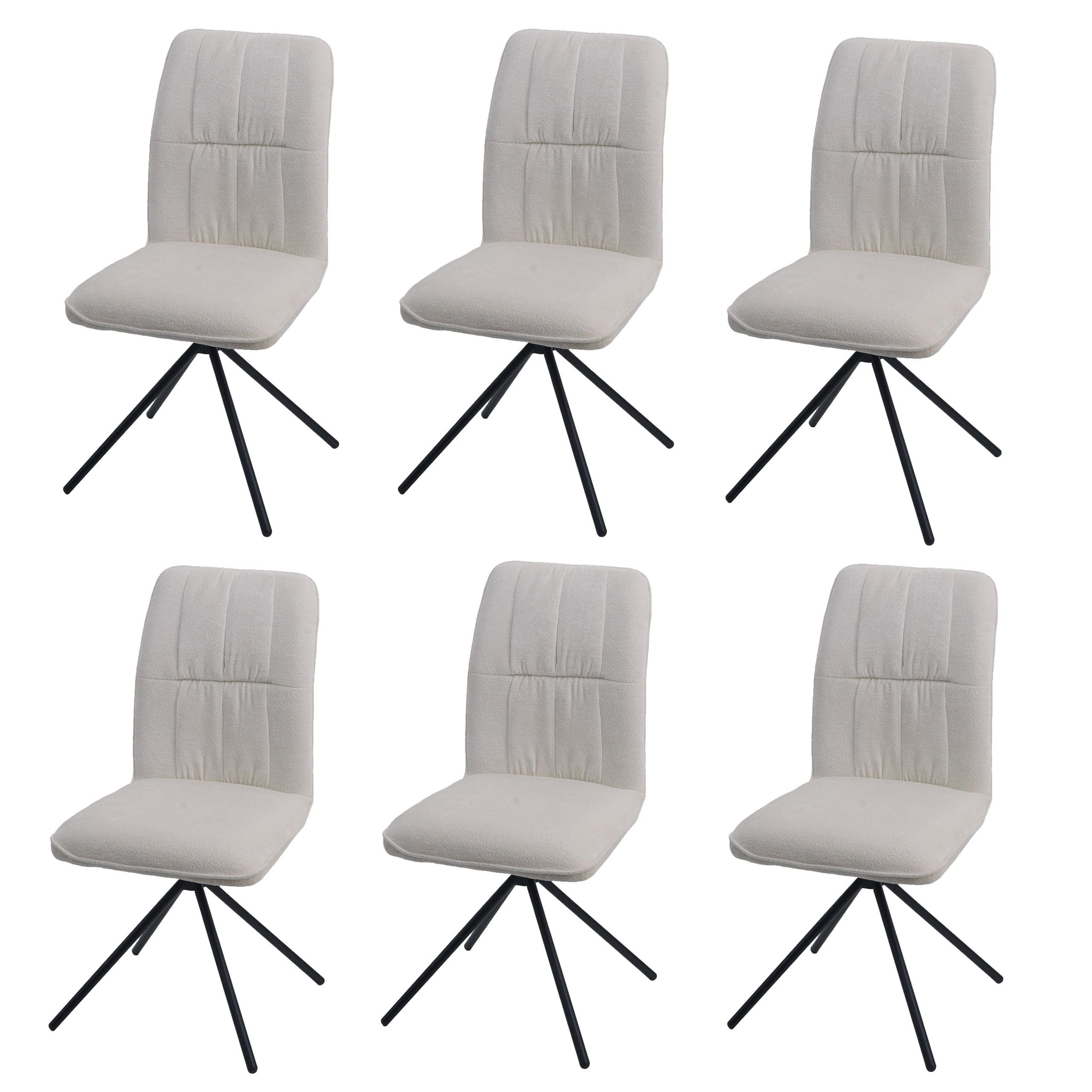 ESSZIMMERSTUHL Cremeweiß - Creme/Weiß, Textil (47/95/50cm) - MCW