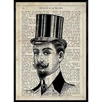 POSTER Vintage Fischgespräch A4 Rahmenlos - Klar, Papier (29.7/5/21cm) - Nacnic