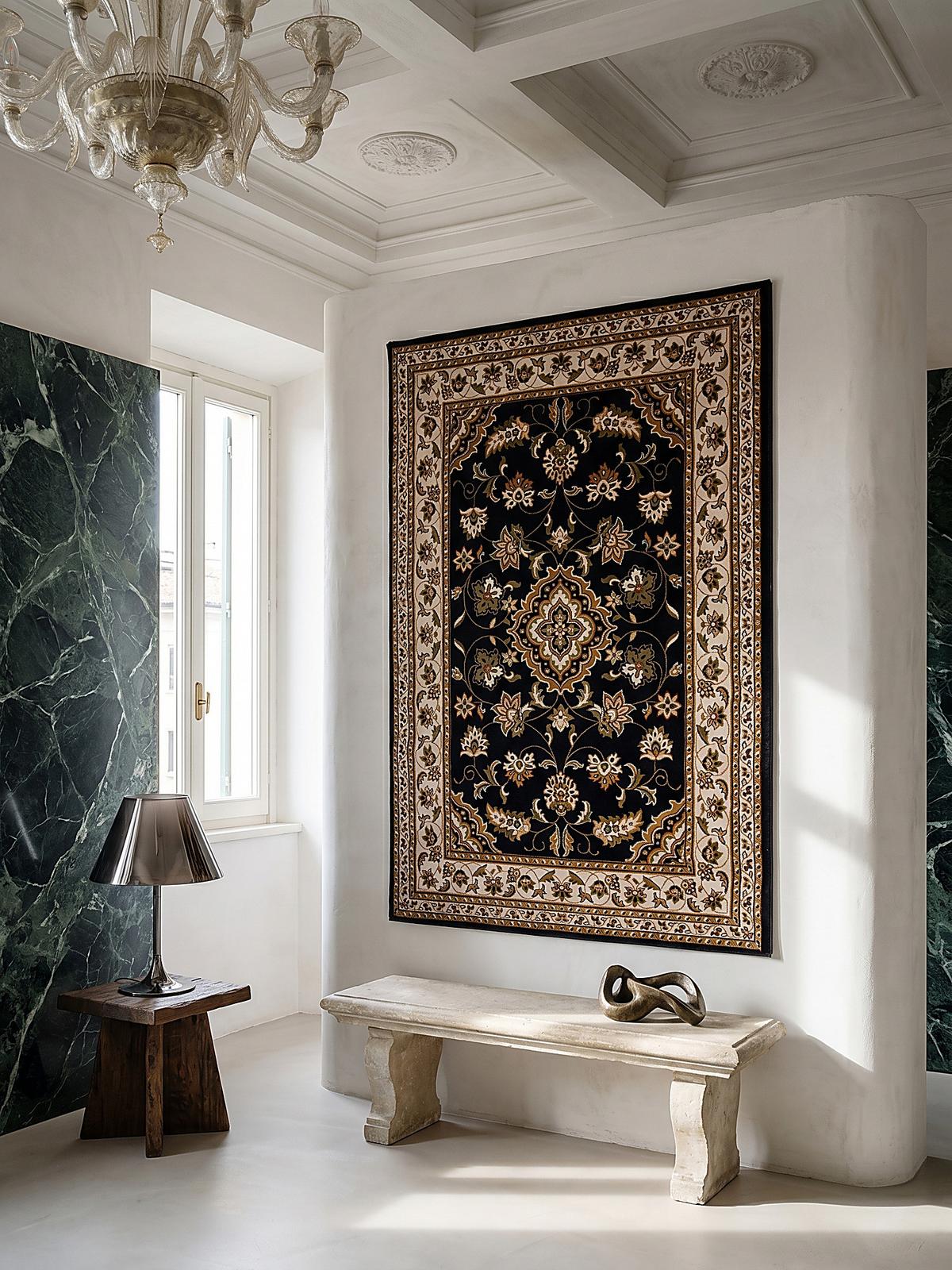 TEPPICH GLAZERT, klassisch-floral, Dunkelblau, 200 x 290 cm - Blau, Textil (290/200cm) - KADIMA DESIGN