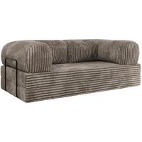 3-SITZER SOFA ORSETTO - Hellbraun Cord - Hellbraun/Schwarz, Textil/Metall (200/70/100cm) - MKS