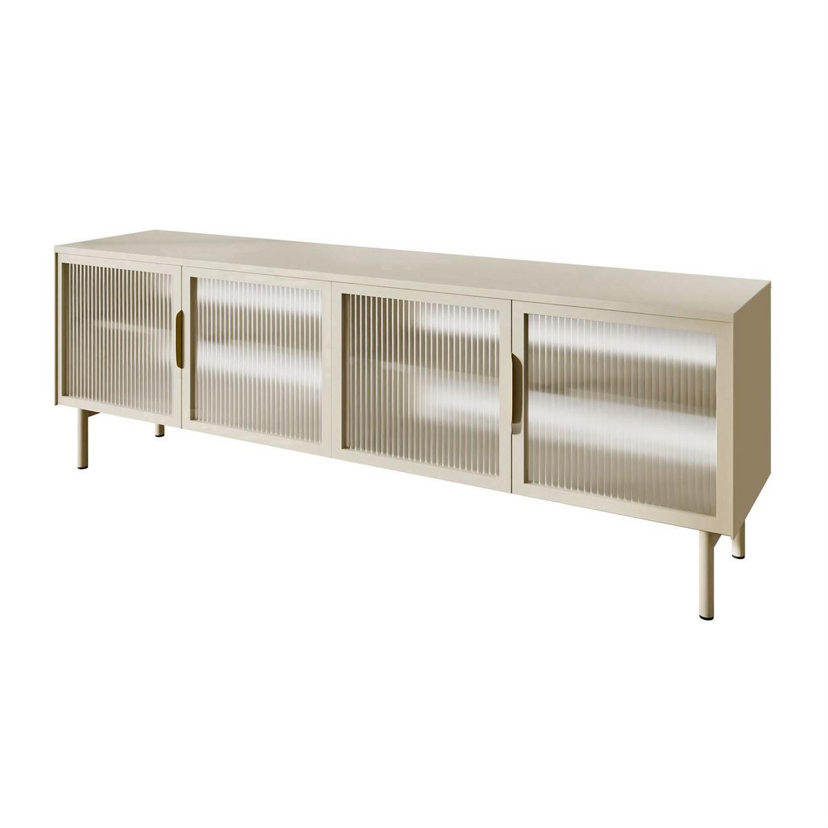 TV-ELEMENT LINEA mit LED-Beleuchtung Kaschmir - Kaschmir, Holzwerkstoff (181/62/39cm) - Lookway
