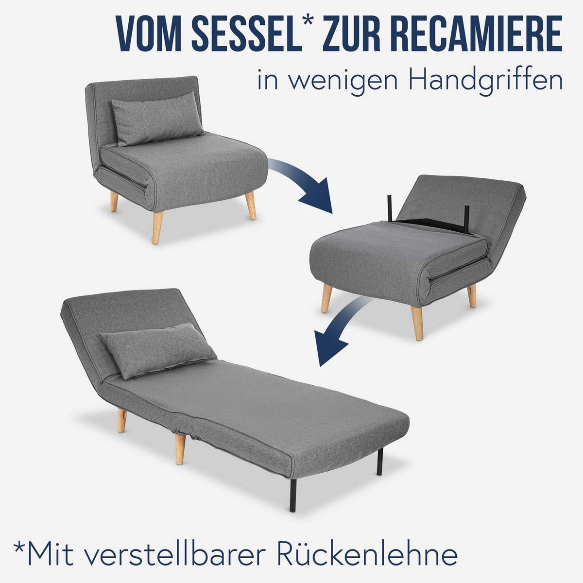 SCHLAFSESSEL Hellgrau - Hellgrau, Textil (75/77/70cm) - MCW