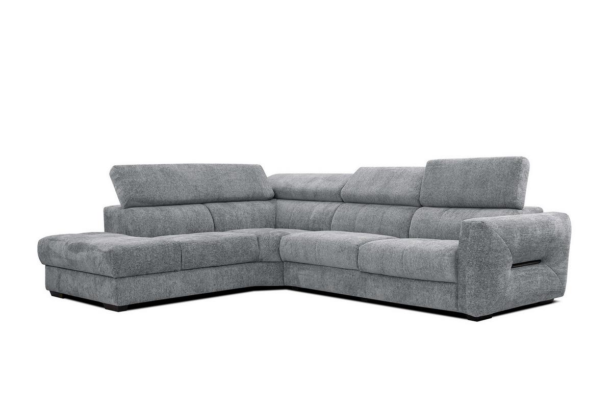 ECKSOFA CALVERA 5-Sitzer, grau - Grau, Holzwerkstoff/Textil (239/298cm) - Wozimo