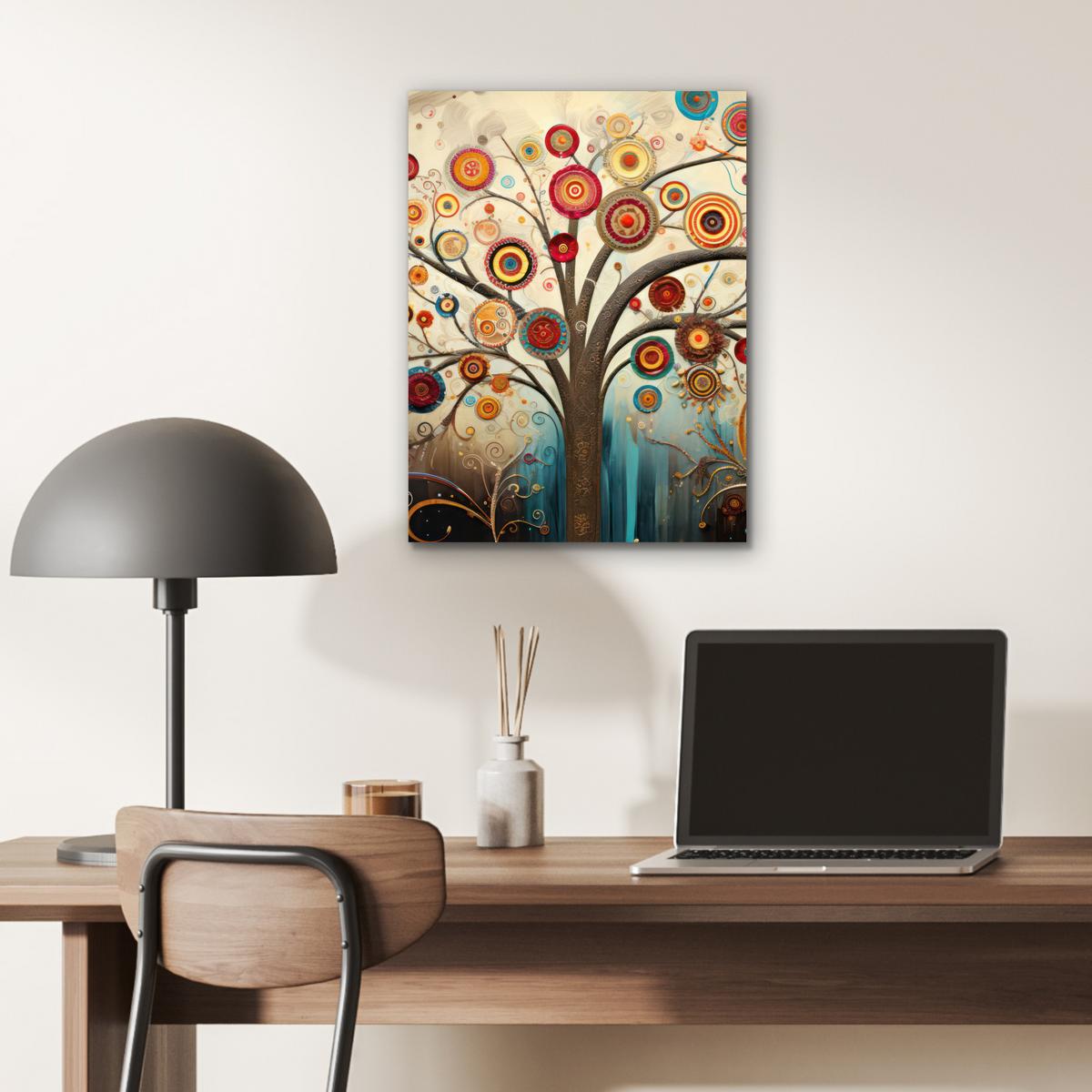 METALLBILD Baum - Baum des Lebens - Farbe 30x40 cm - Braun, Metall (30/40cm) - MuchoWow